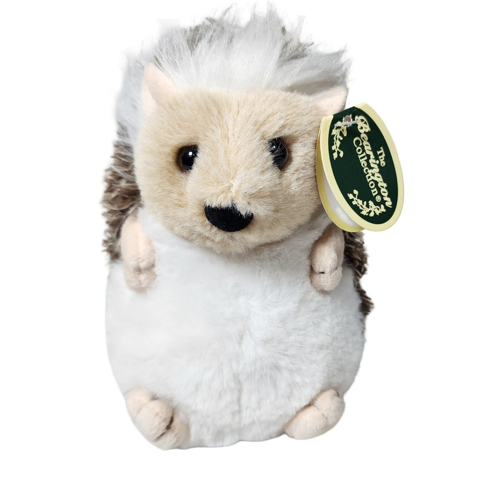 Bearington Collection Higgy Hedgehog Plush 7 Inch Brown White Soft Woodland Toy